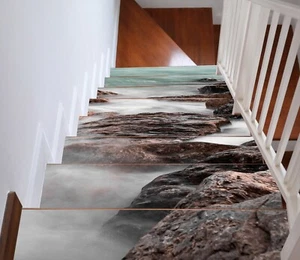 3D Big Rocks A095 Stair Risers Decoration Photo Mural Vinyl Wallpaper Vera - Bild 1 von 6
