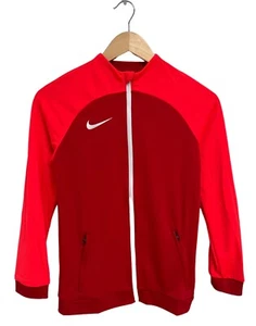 Nike Dri-Fit Youth Unisex Bright Red Full Zip Up Ftbll/Socc Active Jacket Size M - Picture 1 of 10