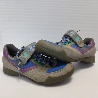 Shimano Women's 39 Gray Blue Cycling Biking Bike Tennis Shoe Sneaker SH-M051  - Image 1 of 4