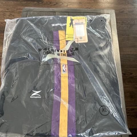 NWT Los Angeles Lakers NBA Zipaway Sweat Pants Men Full Leg Zip Joggers Logo XL Cover