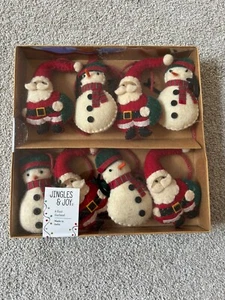 Jingles & Joy 6' Santa und Frosty der Schneemann Filz festliche Feiertag Girlande Neu im Karton! - Bild 1 von 4
