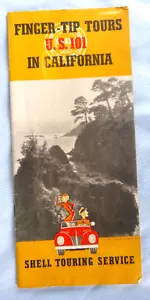 1939 California U.S. 101 finger tip tours Monterey map Shell oil gas 32 pgs map - Picture 1 of 5