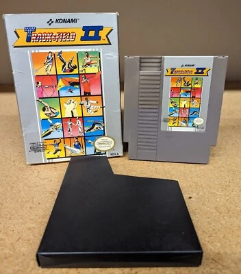 Track & Field II 2 (Nintendo NES 1989) Game Cart And Box  - Image 1 of 4