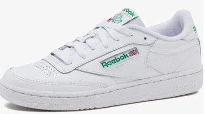 AR0456/ 100000155/100047776- Reebok Club C 85 White Green (Various Sizes) - Image 1 of 4