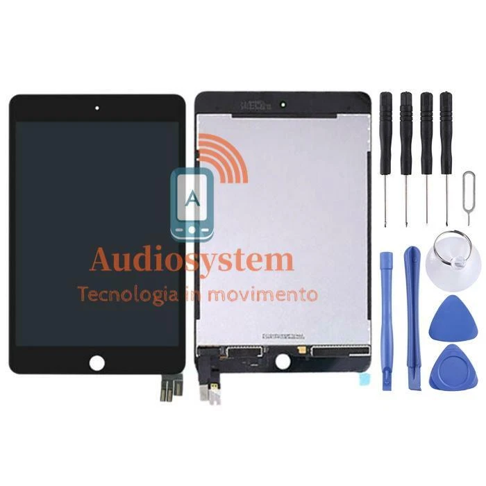 DISPLAY+TOUCH SCREEN per APPLE IPAD MINI 5 SCHERMO VETRO NERO A2124 A2133 +TOOLS - Immagine 1 di 1
