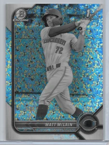 Matt McLain 1st Bowman Chrome 2022 Black And White Mini Diamond đ„ Reds Prospect - Photo 1 sur 2