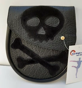 Escocés Kilt Semi Vestido Sporran Genuino 100% Cuero Real Calavera Esporran. - Imagen 1 de 10