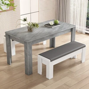Esstisch-Set 3-teilig Tisch- und Bank Set Küchentisch Essgruppe für 4 Personen - Bild 1 von 12