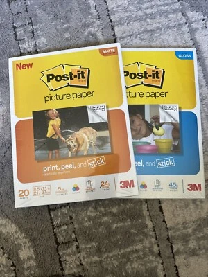 Post-it 8-1/2 x 11 Picture Paper, Matte And Gloss , 20 Sheets/Pack, New, - Image 1 of 2