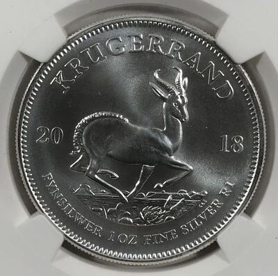 2018 South Africa Silver 1 Rand. NGC MS70 - Image 1 of 4