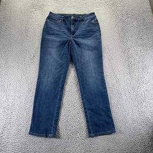 Chicos Jeans Damen Größe 4 Blau So Slimmng Baumwolle Stretch Girlfriend Slim Crop - Bild 1 von 11