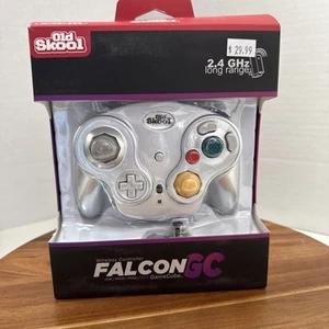 Old Skool Falcon GC Wireless Controller for Nintendo Game Cube NGC - Silver *OB* - Bild 1 von 6