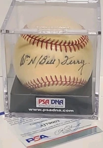 William Bill Terry Single Signed ONL Feeney Baseball HOF PSA/DNA Cert. Auto D.89 - Picture 1 of 12