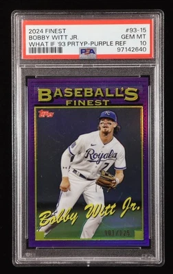 BOBBY WITT Jr 2024 Finest 1993 Prototype What If "Purple Refractor #1/125 PSA 10 - Image 1 of 2