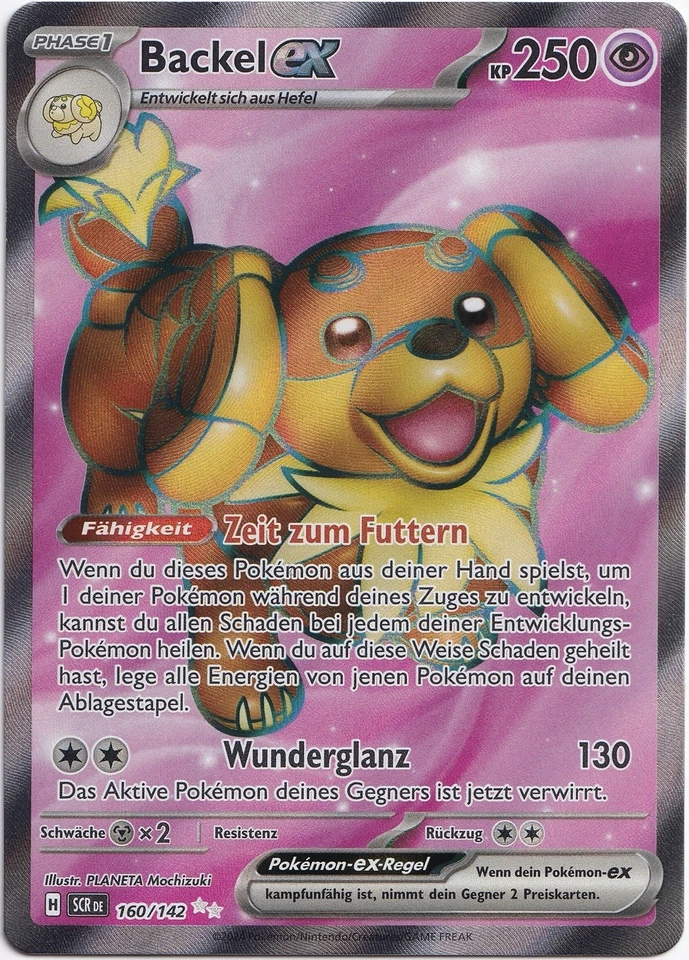 Pokémon Backel ex Full Art Stellarkrone 160/142 NM Deutsch - Bild 1 von 1