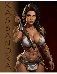 FanArt Card aceo–Retro Jumbo 8x10" Pin Up Limited Ed. Kassandra Assassin Creed - Picture 1 of 1