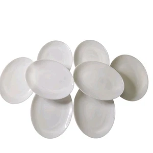 Vintage 8er Set weiß Fire King Ofengeschirr 12" x 9" ovale Platte Platte - Bild 1 von 10