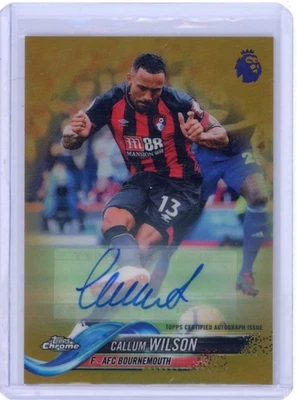 Callum Wilson 2018-19 Topps Chrome Premier League Gold Refractor Auto /50 #30 - Image 1 of 2