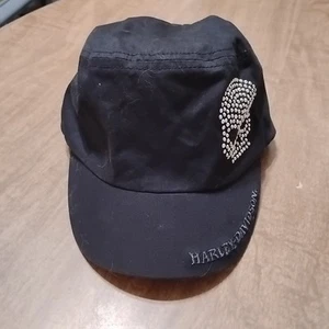 Harley Davidson Skull Cap Hat Black Adjustable - Picture 1 of 9