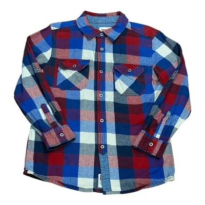 Levis Shirt Youth Medium 10-12 Plaid Flannel Long Sleeve Authentic Denim - Image 1 of 4