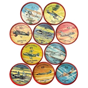 Jell-O Hostess Picture Wheel Flight Airplane 10pc Random Bundle Fighters Red - Bild 1 von 3