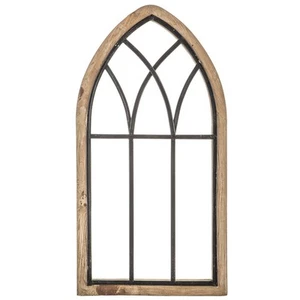Rustic Cathedral Arch Wood Wall Decor – Decorative Farmhouse Faux Window Fram... - Picture 1 of 4