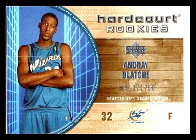 2005-06 Upper Deck Hardcourt Rookies /1750 Andray Blatche #100 Rookie RC Wizards - Image 1 of 2