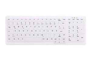 Active Key AK-C7000F-FU1-W/GE Wireless Hygiene PC Keyboard USB 2.4GHz Wireless W - Picture 1 of 3