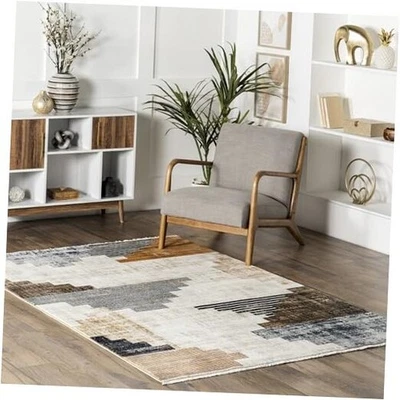  Fringed Performance Indoor Area Rug, Power Loomed, Easy Clean, Durable, Non  - Image 1 of 4