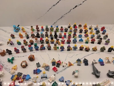 Lego Minifigures Lot 50+ Pieces, Marvel Jurassic Park City Minecraft, Almost 2LB - Image 1 of 4