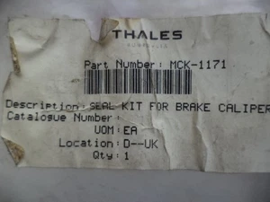 BREMSSATTEL DICHTUNGSSATZ MCK-1171, THALES, MERITOR ACHSE.  EX MOD LAGER. - Bild 1 von 9