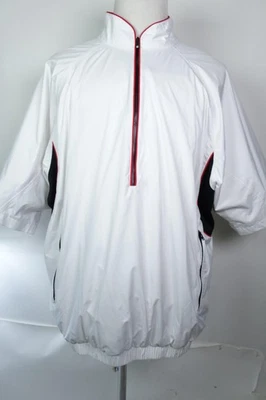 FootJoy DryJoys Tour Mens XL Golf Rain Pullover Half Zip Short Sleeve Windshirt - Image 1 of 4