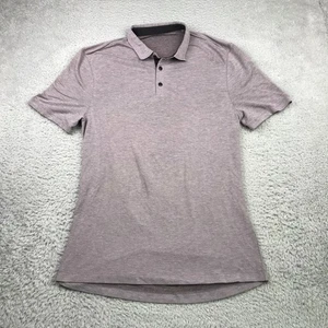 Camisa Polo Lululemon Para Hombres M Lila Rendimiento Elastizada Manga Corta *Defecto - Imagen 1 de 10