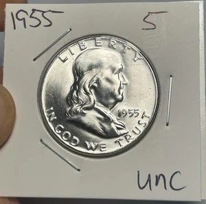 1955 Franklin Half Dollar Coin Slider - Picture 1 of 3