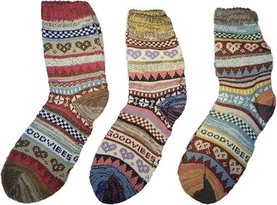 🧦 Vera Tucci Nordic Wool Blend Socks – Fair Isle Knit, Warm & Colourful - Image 1 of 3