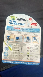 TubShroom Revolutionary Protector de Drenaje para Bañera Recogedor de Pelo, Silicona, Blanco,  - Imagen 1 de 2