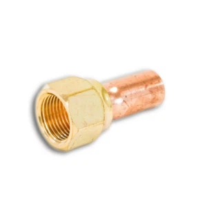 A15728 Brass Connector, Internal Flare To Extension Solder, 5/8" OD X 5/8" OD - Picture 1 of 1