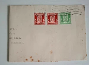 1942 Guernsey occupation stamps on cover see details - Picture 1 of 1