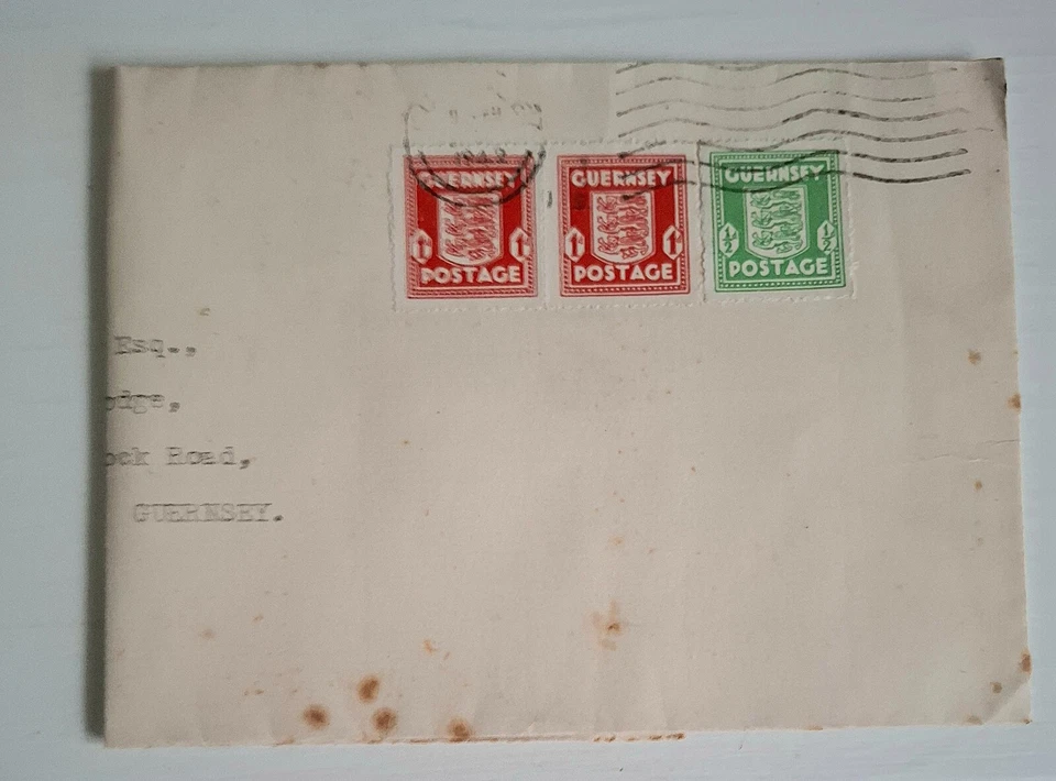 1942 Guernsey occupation stamps on cover see details - Image 1 of 1