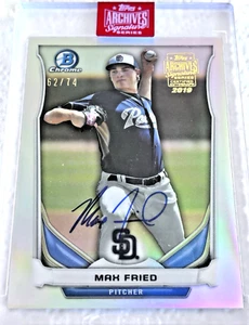 2014 Topps Chrome Max Fried Auto 62/74. Archives Signature Series - Picture 1 of 3
