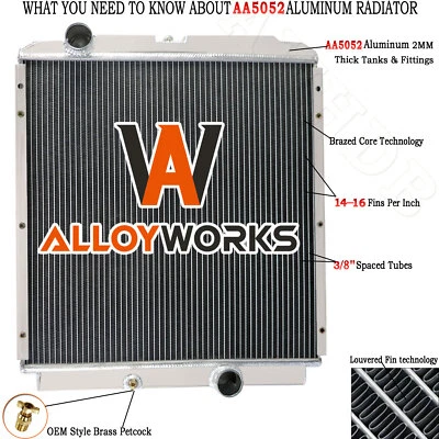 2 Row Radiator For Mitsubishi Fuso FE FG FH 3.9L L4 Truck 1997 1998 1999-2004 - Image 1 of 4