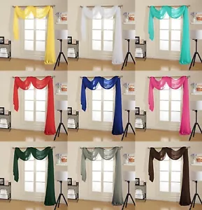 Decotex Premium Qualität transparenter Voile Schal Volant für Haus Fenster & Event Design - Bild 1 von 28
