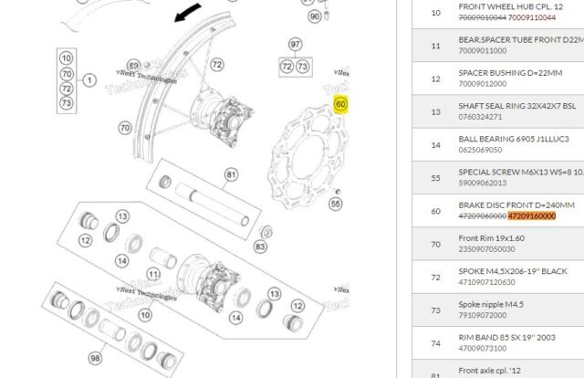 Brake Rotors for KTM 85 for sale eBay