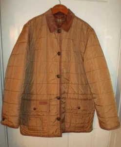 RALPH LAUREN Tan Quilted Equestrian Thoroughbred Barn Jacket Gen Suede Trim LRG - Picture 1 of 17