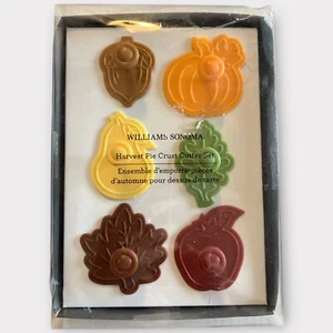 Williams Sonoma Harvest Fall Pie Crust Punches/Impression Cookie Cutter Set Of 6 - Picture 1 of 5