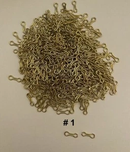 SIZE 1 BRASS SINKER EYES FITS HILTS & DO-IT MOLDS ( 250 PK) - Picture 1 of 1