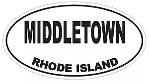 Middletown Rhode Island Oval Stoßstange Aufkleber oder Helmaufkleber D1514 Euro Oval - Bild 1 von 1