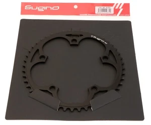 Sugino 48t Single Speed Chainring 130BCD 5-Bolt 1/2"x 1/8" Black 130J Japan NEW - Picture 1 of 3