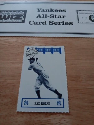 MLB 1992 WIZ Promo NY Yankees All Star Classics Red Rolfe Baseball Card SGA - Image 1 of 2