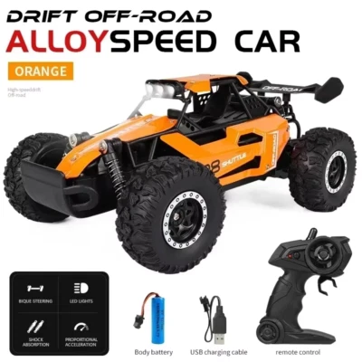2.4G High Speed Off-Road RC Car 1:16 Scale 2WD Drift LED Light Remote Control - Image 1 of 4